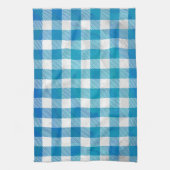 Blauw en wit Gecontroleerd Buffalo-spel Theedoek (Verticaal)