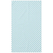 Blauw en wit Gecontroleerd vierkant Tafelkleed (Voorkant)