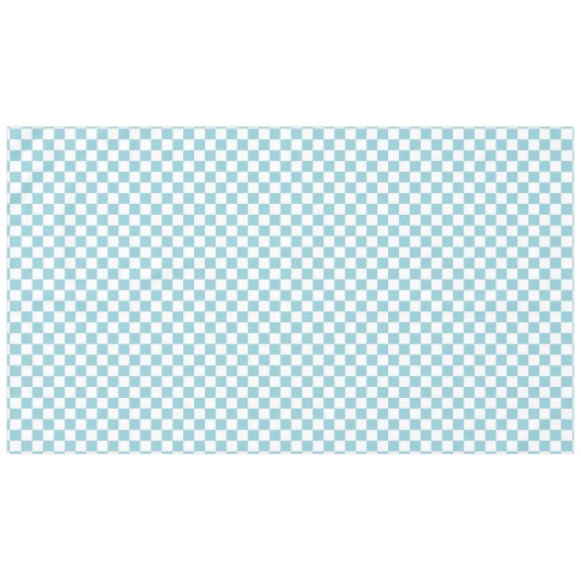 Blauw en wit Gecontroleerd vierkant Tafelkleed (Voorkant (Horizontaal))