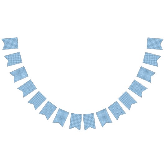 Blauw en wit Gecontroleerde Pset. Vlaggetjes (Alle)