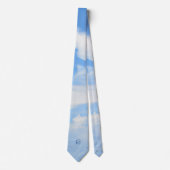 Blauw en wit gedeeltelijk troebel hemel stropdas (Voorkant)