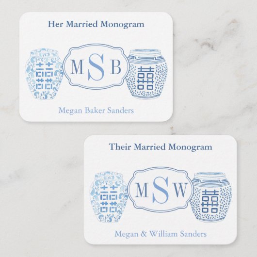 Blauw en wit gehuwd Vrijgezellenfeest Informatiekaartje (Voorkant / Achterkant)