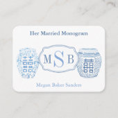 Blauw en wit gehuwd Vrijgezellenfeest Informatiekaartje (Voorkant)