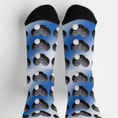 Blauw en wit, gelanceerde Bowls sokken (Top)