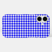 Blauw en Wit geometrisch Houndstooth patroon Case-Mate iPhone Case (Achterkant (horizontaal))