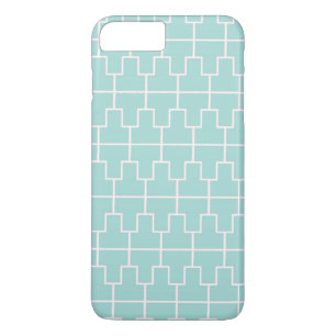Blauw en wit geometrisch patroon Case-Mate iPhone case
