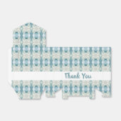 Blauw en wit gepatterd bedankdoosjes (Uitgevouwen)