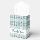 Blauw en wit gepatterd bedankdoosjes (Geopend)