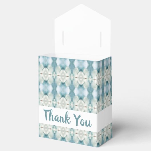 Blauw en wit gepatterd bedankdoosjes (Geopend)