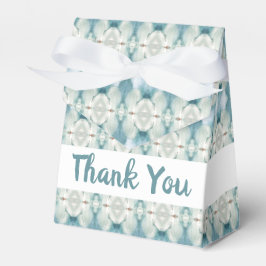 Blauw en wit gepatterd bedankdoosjes
