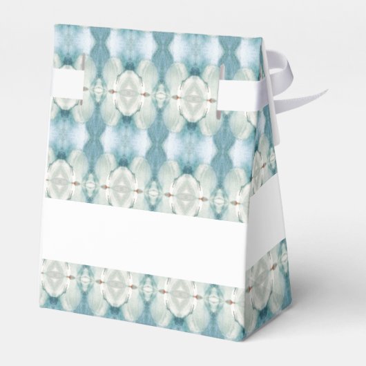 Blauw en wit gepatterd bedankdoosjes (Achterkant)