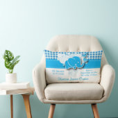 Blauw en wit geplakt Baby Kussen (Stoel)