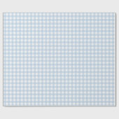 Blauw en wit geruit cadeaupapier (Vlak)