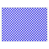 Blauw en wit geruit cheque katoen dineren tafelkleed (Voorkant (Horizontaal))