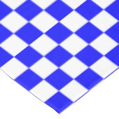 Blauw en wit geruit cheque katoen dineren tafelkleed (Gekanteld)