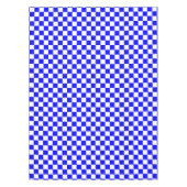 Blauw en wit geruit cheque katoen dineren tafelkleed (Voorkant)