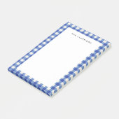 Blauw en Wit Geruit Gepersonaliseerd Post-it® Notes (Schuin)