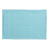 Blauw en wit geruit gingham patroon weergegeven kussensloop (Achterkant)