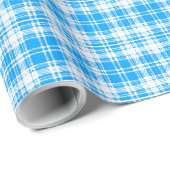 Blauw en wit geruit inpakpapier (Rol Hoek)