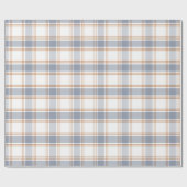 Blauw en Wit Geruit Inpakpapier (Vlak)