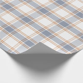 Blauw en Wit Geruit Inpakpapier (Hoek)