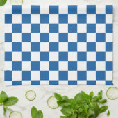 Blauw en wit geruit keukendoek theedoek (Gevouwen)