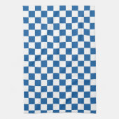 Blauw en wit geruit keukendoek theedoek (Verticaal)