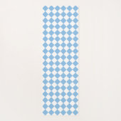 Blauw en wit geruit patroon yogamat (Achterkant)