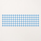 Blauw en wit geruit patroon yogamat (Voorkant (horizontaal))