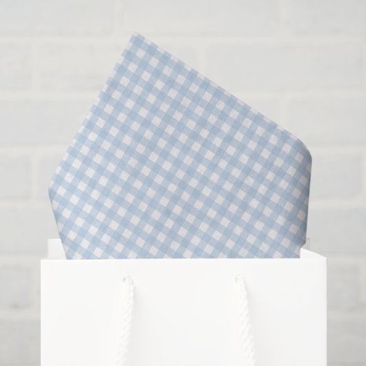 Blauw en wit geruit tissuepapier (Cadeauzakje)