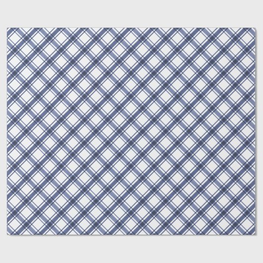 Blauw en wit geruite inpakpapier (Vlak)