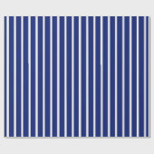 Blauw en wit gestreept cadeaupapier (Vlak)