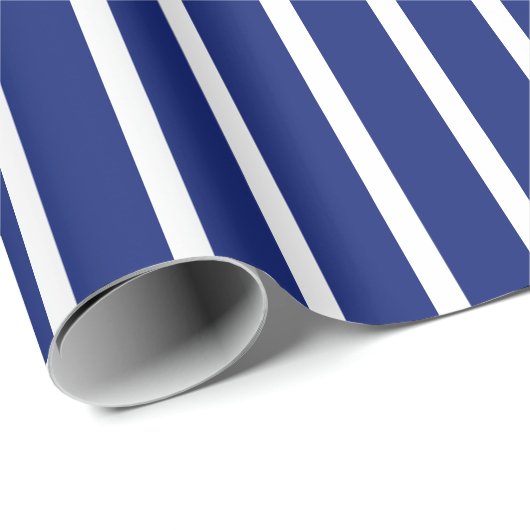 Blauw en wit gestreept cadeaupapier (Rol Hoek)