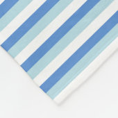 Blauw en wit gestreept fleece deken (Hoek)