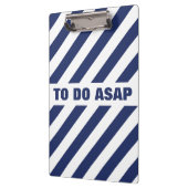 Blauw en wit gestreept klembord (Links)