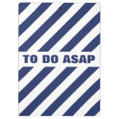 Blauw en wit gestreept klembord (Achterkant)