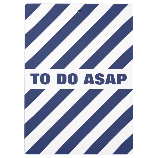 Blauw en wit gestreept klembord (Achterkant)