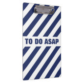 Blauw en wit gestreept klembord (Rechts)