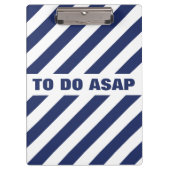 Blauw en wit gestreept klembord (Voorkant)