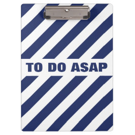 Blauw en wit gestreept klembord