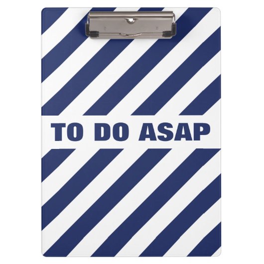 Blauw en wit gestreept klembord (Voorkant)