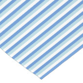 Blauw en wit gestreept korte tafelloper (Hoek)