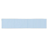 Blauw en wit gestreept korte tafelloper (Horizontaal)