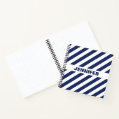 Blauw en wit gestreept notitieboek (Binnen)