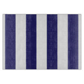 Blauw en wit gestreept snijvlak snijplank (Voorkant)
