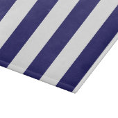 Blauw en wit gestreept snijvlak snijplank (Hoek)
