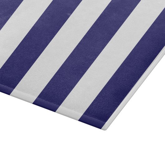 Blauw en wit gestreept snijvlak snijplank (Hoek)