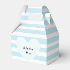 Blauw en Wit Gestreept Snoep Treat Box Bedankdoosjes