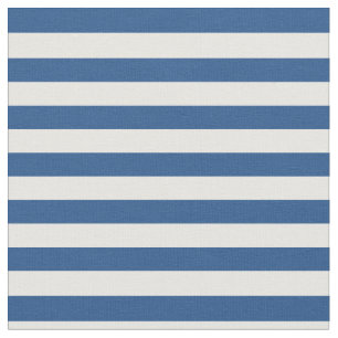 Blauw en wit gestreept stof
