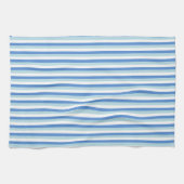 Blauw en wit gestreept theedoek (Horizontaal)